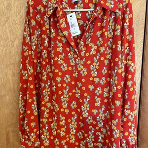 Cabi Belfry Blouse Bell Floral, #3947, NWT, Size M